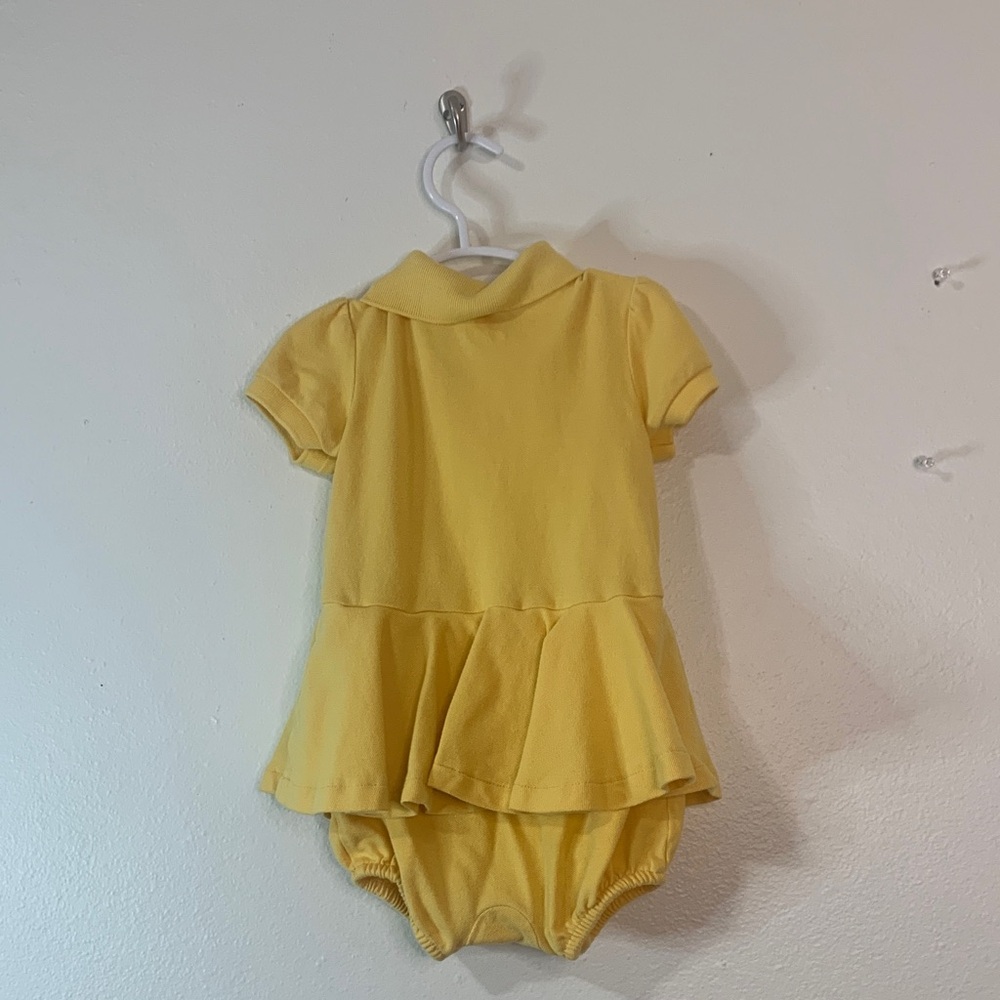 Ralph Lauren Yellow Baby Diaper Cover Set One piece Size 18 months - Picture 5 of 5